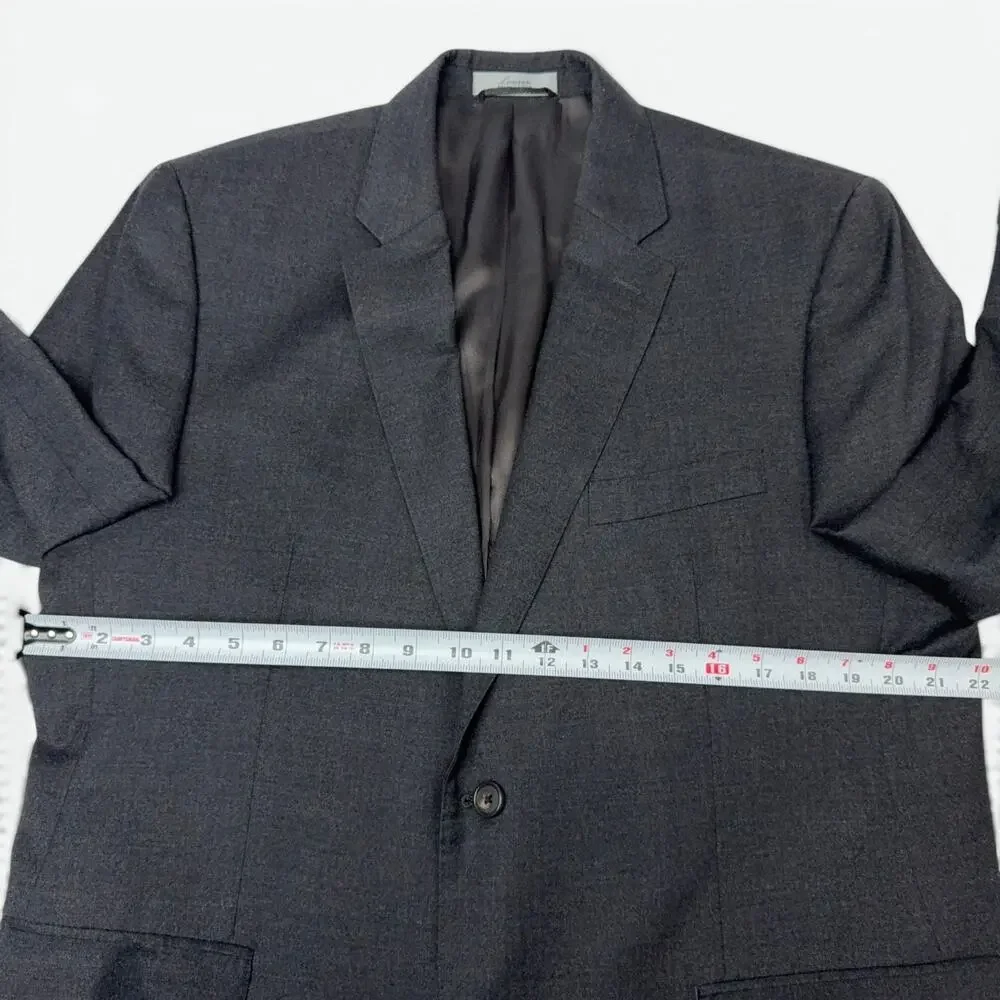 Lauren Ralph Lauren Wool Blazer Mens 46R Charcoal Gray Sport Coat Jacket Preppy